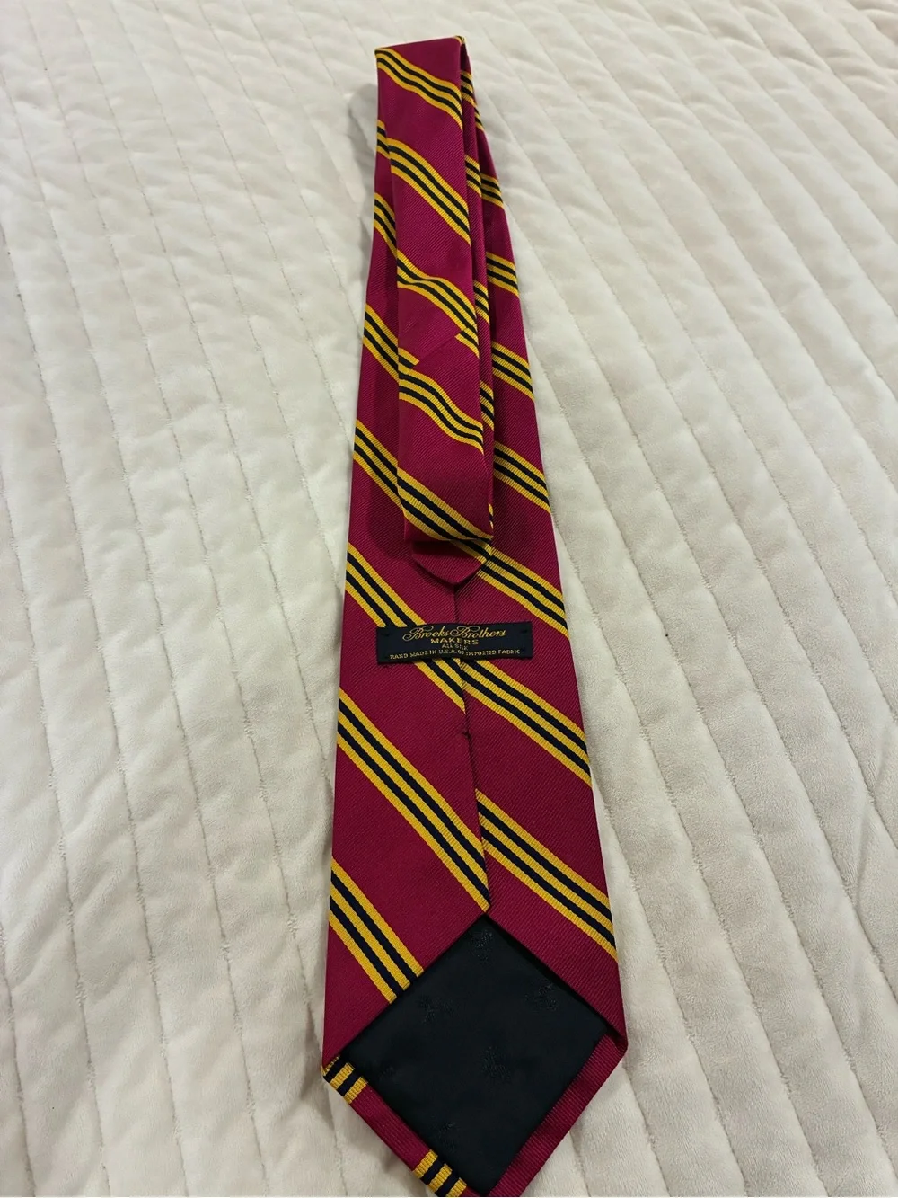 Brooks Brothers Makers All Silk Fuschia Stripe Tie